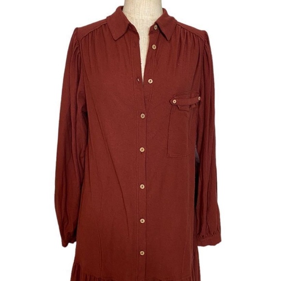 Lost in the 🔥 NWOT Free People FP Beach Shirt Dress - Picture 3 of 5